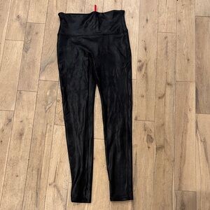 SPANX Black Faux Leather High-Rise Leggings